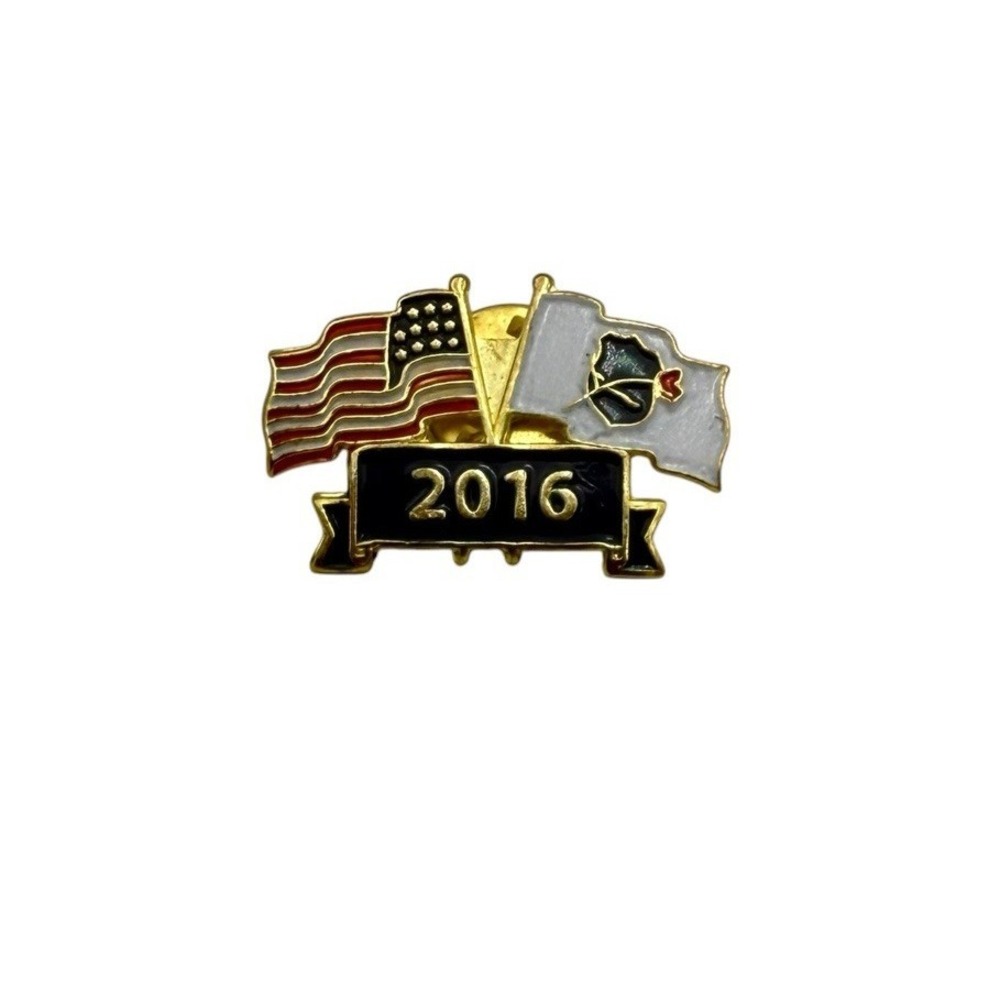 Law Enforcement Officers Memorial Flag American Flag Vintage Lapel Pin 2016 EUC